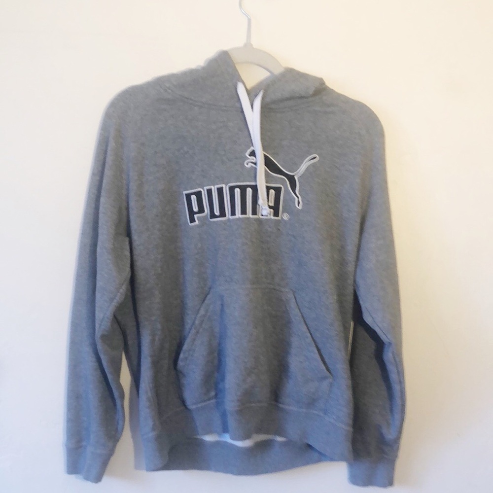 Puma Gray Hoodie Sweatshirt Mens XL